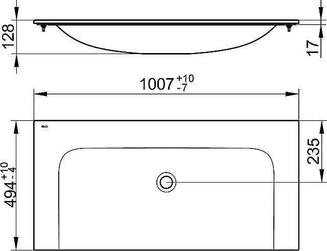 Раковина Keuco Plan 101 32970311000 белая купить в интернет-магазине Sanbest