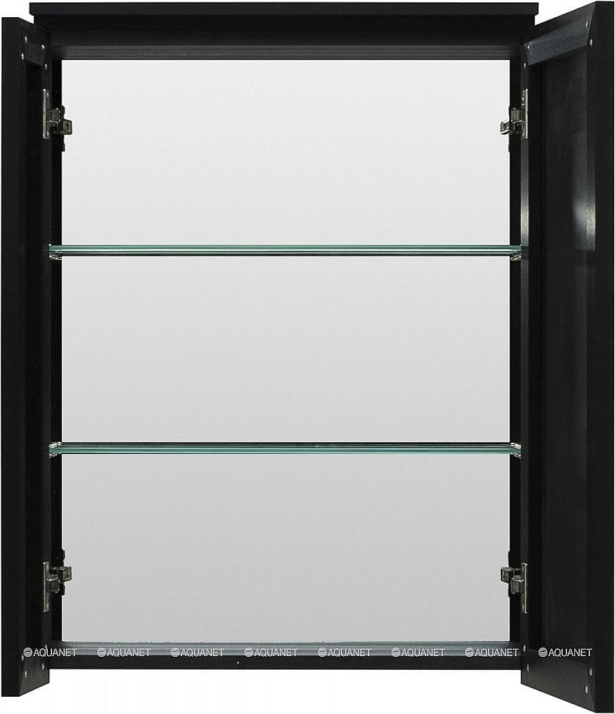 Зеркальный шкаф De Aqua Алюминиум 261757 60 черный купить в интернет-магазине сантехники Sanbest