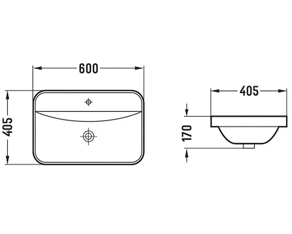 Раковина накладная CeramaLux N 60 78699 белая купить в интернет-магазине Sanbest