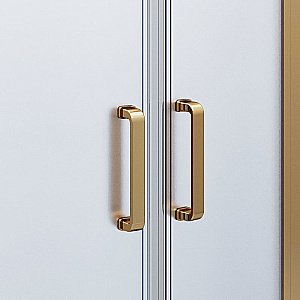 Душевой уголок Ambassador Royal 18015306 90х90 стекло белое с декором/профиль золото купить в интернет-магазине Sanbest