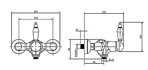 Смеситель для душа Boheme Brilliante Ripresa 344 купить в интернет-магазине сантехники Sanbest