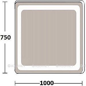 Зеркало LED De Aqua СМАРТ 202224 100x75 в ванную от интернет-магазине сантехники Sanbest