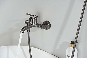 Смеситель для ванны Aquatek Европа AQ1340BGM оружейная сталь купить в интернет-магазине сантехники Sanbest