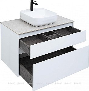 Тумба с раковиной Aquanet Nova Lite 90 белый (2 ящика) для ванной в интернет-магазине Sanbest