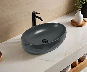 Накладная раковина GID Lago 60 53406 серая матовая купить в интернет-магазине Sanbest