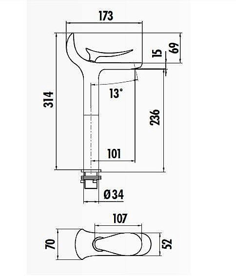 Смеситель для раковины Creavit Foglia FG6501 купить в интернет-магазине сантехники Sanbest