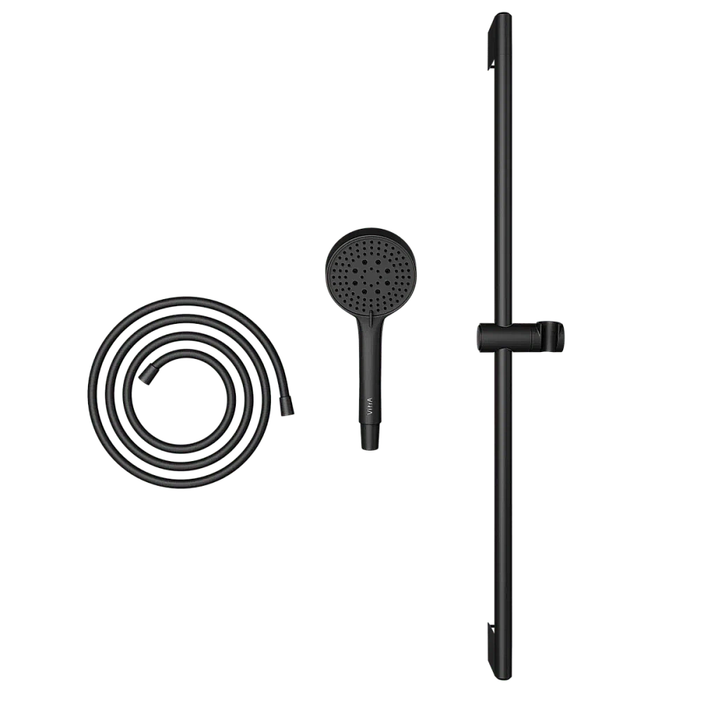 Душевой гарнитур VitrA Base Round A4590836EXP матовый черный купить в интернет-магазине сантехники Sanbest