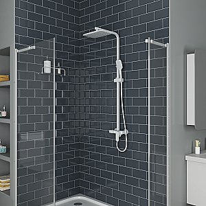 Душевая система D&K Berlin.Steinbeis DA1433726A02 белая матовая купить в интернет-магазине сантехники Sanbest