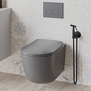 Гигиенический душ Paini Castello Round CAYO442R черный матовый купить в интернет-магазине сантехники Sanbest