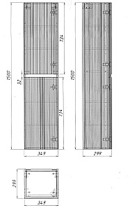 Пенал Vincea Welle 35 VSC-2WL150MBG бежевый матовый для ванной в интернет-магазине сантехники Sanbest