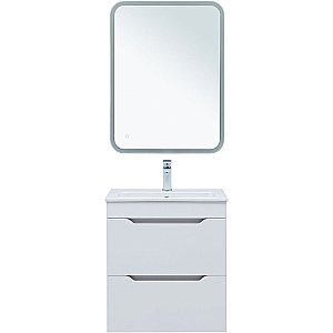 Тумба с раковиной Aquanet Практика 60 330457 белая матовая для ванной в интернет-магазине Sanbest