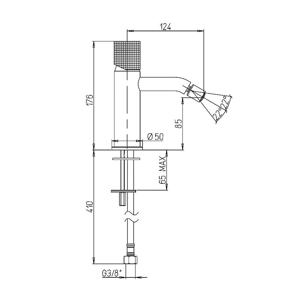 Смеситель для биде PAINI Cox grip 7GPJ304 золото матовое купить в интернет-магазине сантехники Sanbest