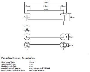 Полотенцедержатель Bemeta Neo 104204015 купить в интернет-магазине сантехники Sanbest