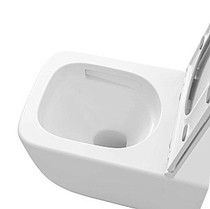 Унитаз подвесной Grossman GR-4409SQ белый, безободковый, с крышкой микролифт, слив торнадо купить в интернет-магазине Sanbest