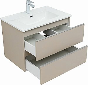 Тумба с раковиной Aquanet Вега 70 329584 бежевая для ванной в интернет-магазине Sanbest