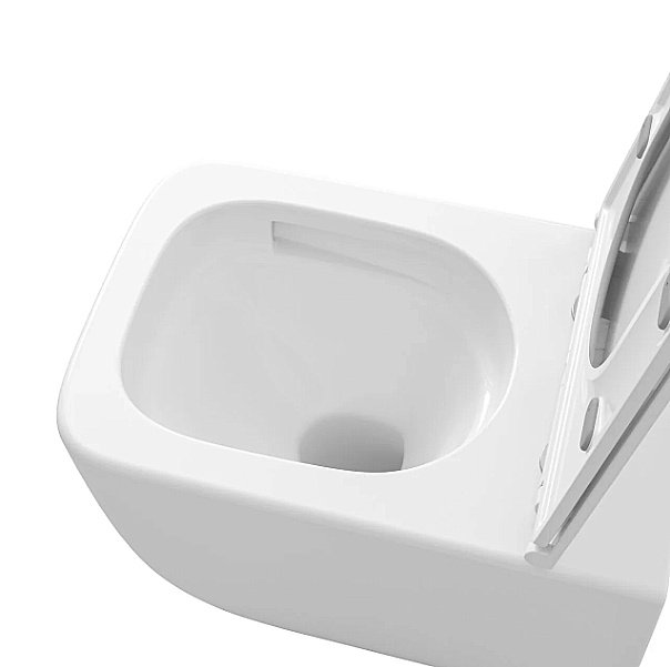 Унитаз подвесной Grossman GR-4409SQ белый, безободковый, с крышкой микролифт, слив торнадо купить в интернет-магазине Sanbest