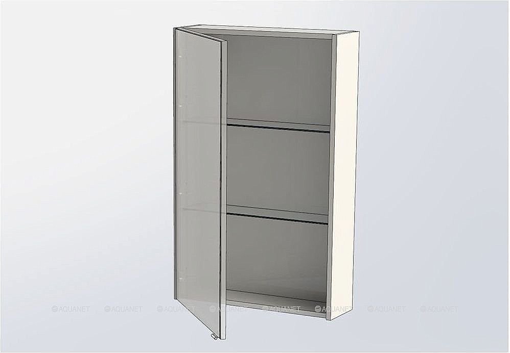 Зеркальный шкаф Aquanet Августа 58 белый купить в интернет-магазине сантехники Sanbest