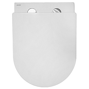 Унитаз подвесной Azario Gloria AZ-2003T белый, безободковый, с крышкой микролифт, слив торнадо купить в интернет-магазине Sanbest