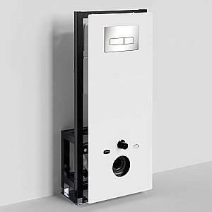 Инсталляция для унитаза WasserKraft Glan 66TLT.010.ME.WH.BN03 с кнопкой никель купить в интернет-магазине сантехники Sanbest