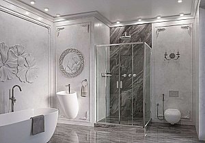 Душевой уголок Ambassador Forsa AX 17021107AX-110AX 120х110 стекло прозрачное/профиль хром купить в интернет-магазине Sanbest