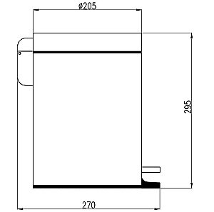 Ведро для мусора Rav-Slezak COLORADO COA1305 5л хром купить в интернет-магазине сантехники Sanbest