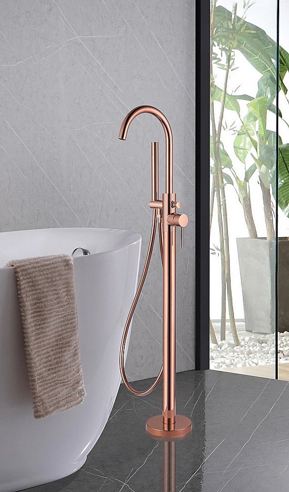 Смеситель для ванны ABBER Wasser Kreis AF8115RGN розовое золото купить в интернет-магазине сантехники Sanbest