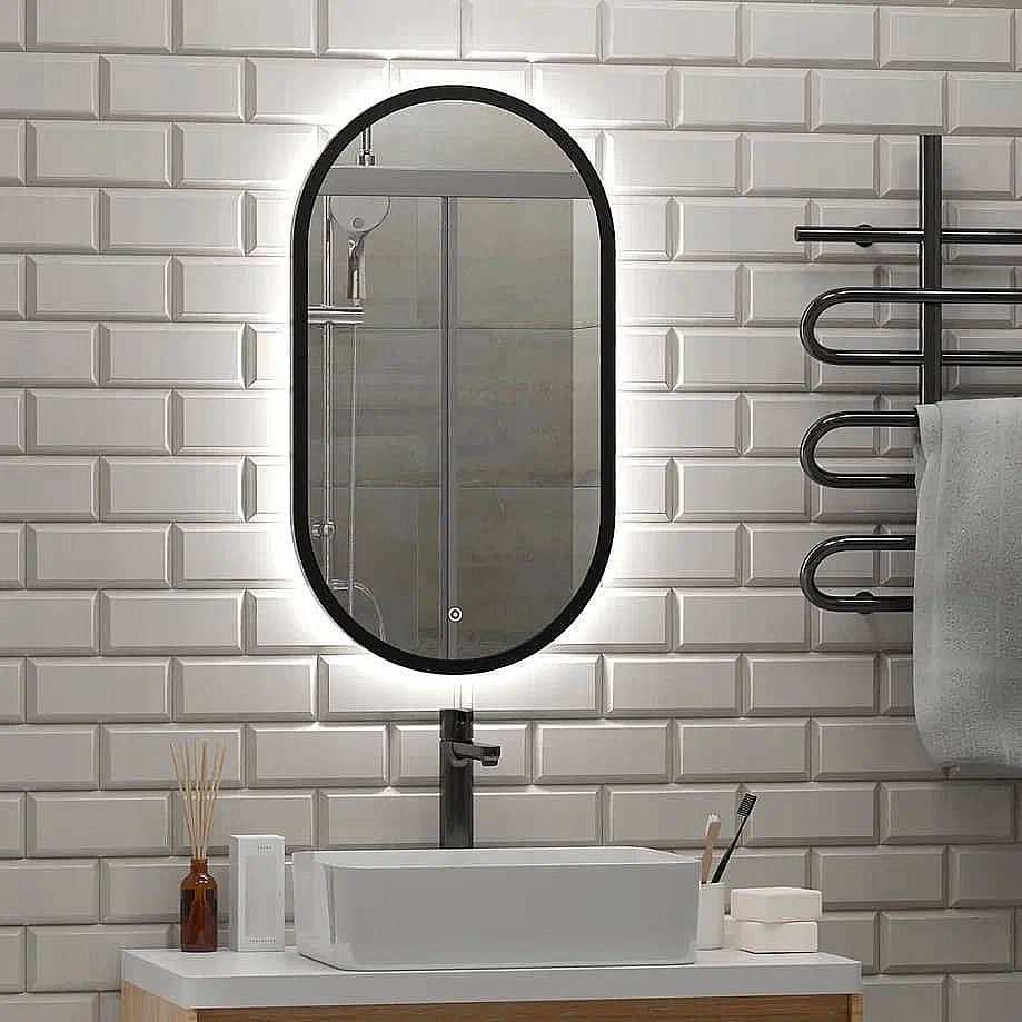 Зеркало Taliente Zled TA-Zled-PBL4580 45 черное в ванную от интернет-магазине сантехники Sanbest