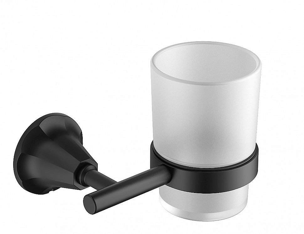 Стакан для зубных щеток CeramaLux Biatrichi 73002-1 черный матовый купить в интернет-магазине сантехники Sanbest