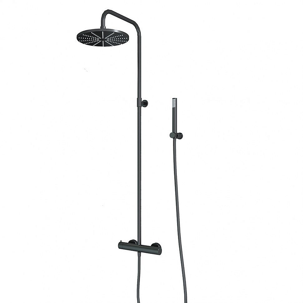 Душевая система PAINI Cox 78PZ689THTT черная матовая купить в интернет-магазине сантехники Sanbest