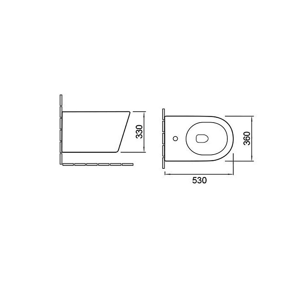 Биде подвесное Vincea Piatti VB1-11 белый купить в интернет-магазине Sanbest