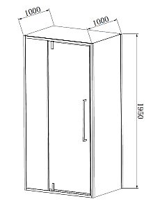 Душевой уголок Vincea Slim-N VSR-4SNP1012CLGM 120x100 профиль вороненая сталь/стекло прозрачное купить в интернет-магазине Sanbest