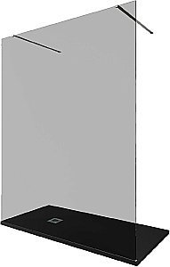 Душевое ограждение Allen Brau Infinity 2 160 3.21056.BA.T стекло тонированное/профиль серебро брашированное купить в интернет-магазине Sanbest