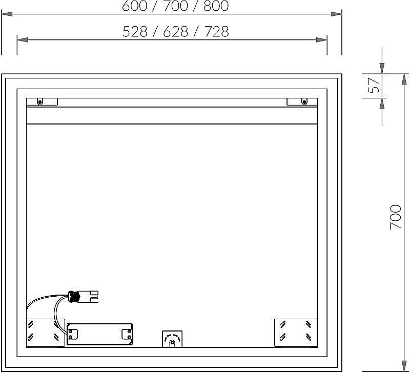 Зеркало Ravak OBLONG I X000001564 80 в ванную от интернет-магазине сантехники Sanbest