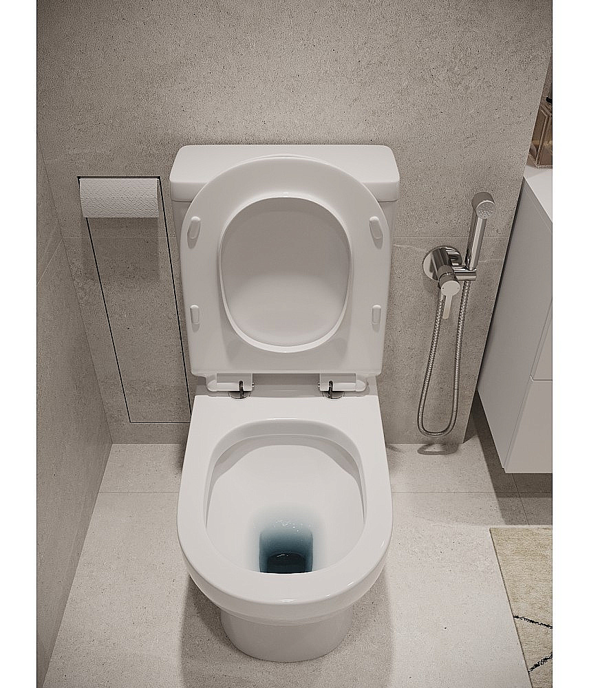 Унитаз напольный Agger AT13000 с бачком, белый купить в интернет-магазине Sanbest