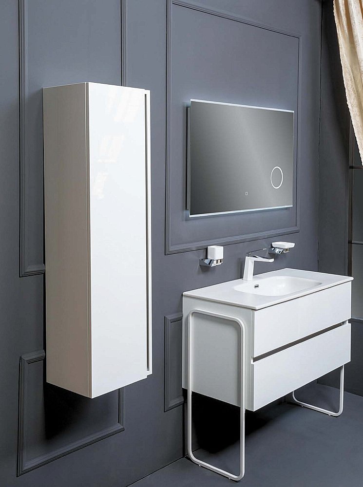 Пенал Armadi Art Vallessi белый глянец для ванной в интернет-магазине сантехники Sanbest