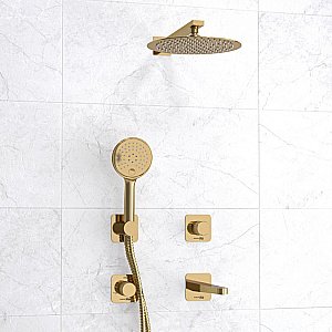 Душевая система WasserKRAFT Ems 7600 SET2847 золото купить в интернет-магазине сантехники Sanbest