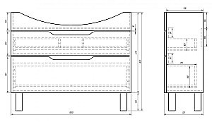 Тумба с раковиной Dreja Laguna Plus 105 для ванной в интернет-магазине Sanbest