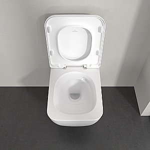 Унитаз подвесной Villeroy&Boch Skyla 4682CL01 альпийский белый, с крышкой микролифт, безободковый, слив-торнадо купить в интернет-магазине Sanbest