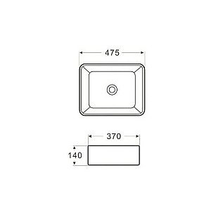 Раковина накладная Azario AZ2074 47,5 купить в интернет-магазине Sanbest