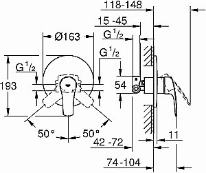 Смеситель  для душа GROHE Eurosmart 33556003  купить в интернет-магазине сантехники Sanbest