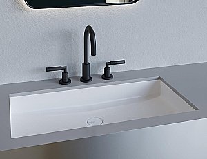 Раковина врезная снизу столешницы Salini MAREA 10 1802210M 74,7 из искусственного камня S-Stone, белая матовая купить в интернет-магазине Sanbest