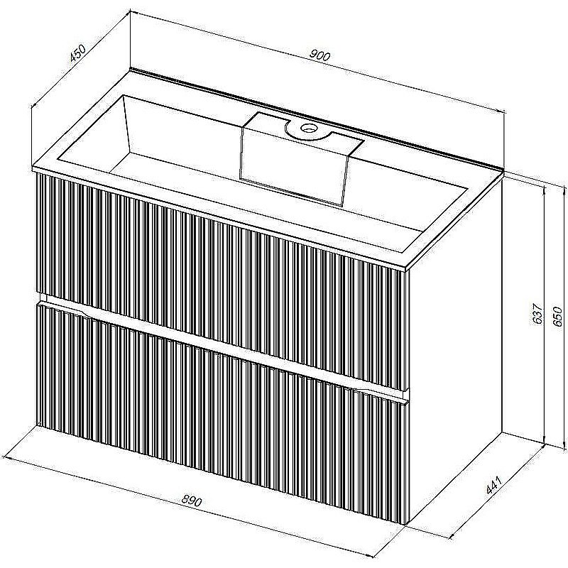 Тумба с раковиной Aquanet Джейн 90 313303 маренго для ванной в интернет-магазине Sanbest