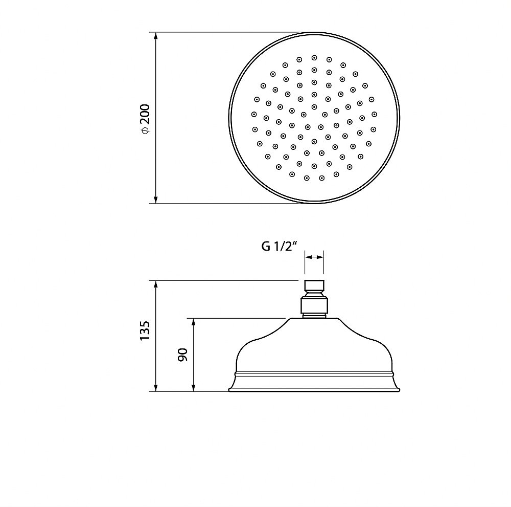 Верхний душ Migliore Roma ML.ROM-35.620.BR бронза купить в интернет-магазине сантехники Sanbest