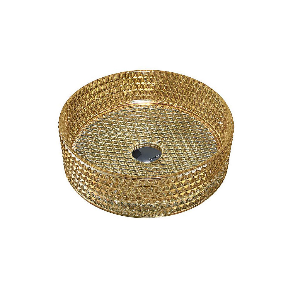 Раковина накладная Vincea 40 VBS-5GL05 золото купить в интернет-магазине Sanbest