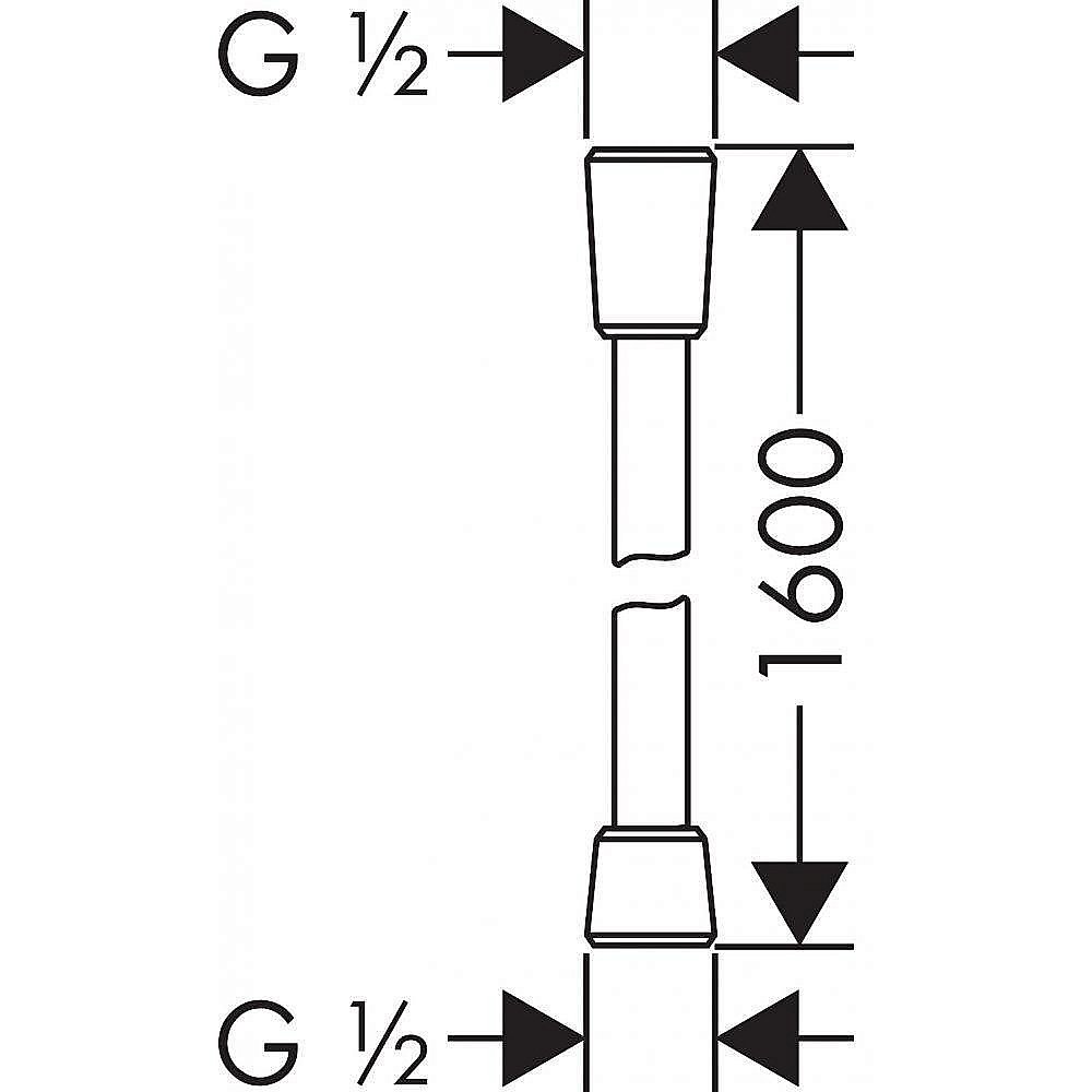 Душевой шланг Hansgrohe Isiflex 28276700 купить в интернет-магазине сантехники Sanbest