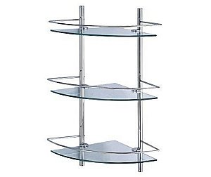 Полка стеклянная тройная WasserKRAFT Ammer К-3133 купить в интернет-магазине сантехники Sanbest