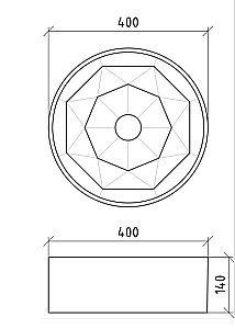 Раковина Armadi Art NeoArt ГРАНЬ 40 864 золото купить в интернет-магазине Sanbest
