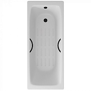 Ванна чугунная Delice Biove Comfort DLR220509RB-AS 170х75 белая с черными матовыми ручками купить в интернет-магазине Sanbest