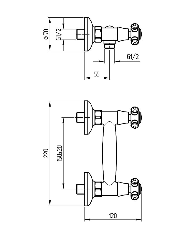Смеситель для душа Migliore Prestige 26902 бронза купить в интернет-магазине сантехники Sanbest