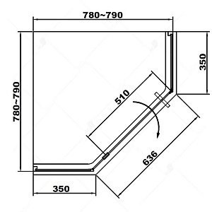 Душевой уголок RGW Stilvoll SV-81 80x80 купить в интернет-магазине Sanbest